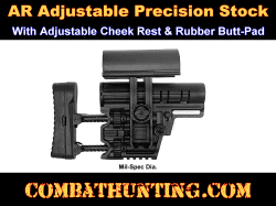 Precision Adjustable Stock AR-15, M4, M16, AR-10 Mil-Spec