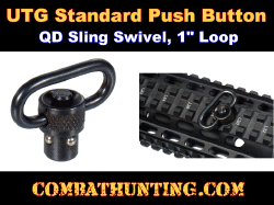Standard Push Button QD Sling Swivel, 1" Loop