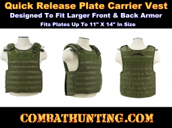 Quick Release Molle Plate Carrier Vest Green