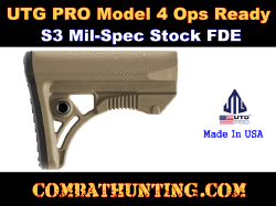 UTG PRO Model 4 Ops Ready S3 Mil-spec Stock-FDE