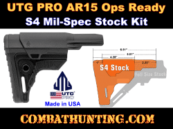 UTG PRO AR-15 Ops Ready S4 Mil-spec Stock Kit Assembly Black