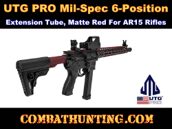 UTG PRO Mil-spec 6-position Extension Tube Matte Red