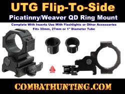 UTG Flip to Side Magnifier Mount Picatinny/Weaver QD Ring Mount