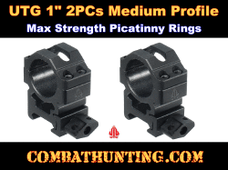 UTG 1" Two Piece Medium Pro Max Strength Picatinny Rings 