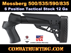 Mossberg 500/535/590/835 6 Position Adjustable Tactical Stock 12/20