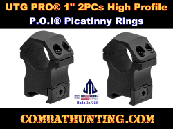 UTG PRO 1" 2PCs High Profile P.O.I Picatinny Rings