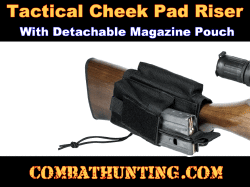Tactical Cheek Pad Riser Rest With Mag Pouch Black