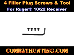Ruger 10/22 Receiver Filler Plug Screws 4 Pack