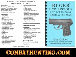 Ruger LCP Pistols Disassembly & Reassembly Gun-Guides� Manual All Models