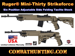 Ruger Mini-Thirty Strikeforce Six Position Adjustable Side Folding TactLite Stock FDE
