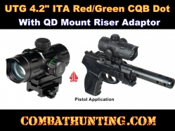 UTG 4.2" ITA Red/Green CQB Dot with QD Mount, Riser Adaptor