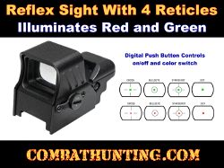 Shotgun Tactical Red Dot Reflex Sight With 4 Reticle