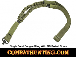Single Point Bungee Sling with QD Swivel Military Green