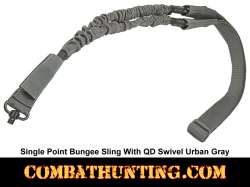 Single Point Bungee Sling with QD Swivel Urban Gray