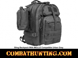 Sling Backpack MOLLE Compatible Urban Gray