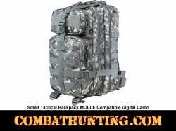 Small Tactical Backpack MOLLE Compatible Digital Camo