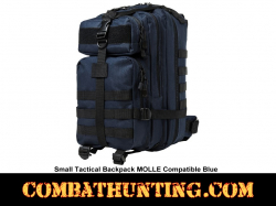 Small Tactical Backpack MOLLE Compatible Blue