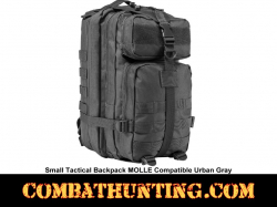 Small Tactical Backpack Urban Gray MOLLE Compatible