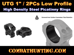 UTG Steel 1 inch Scope Rings Picatinny Low Profile 2PCs