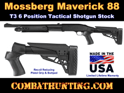 Mossberg Maverick 88 Pump Action T3 Six Position Adjustable Shotgun Stock