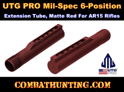 UTG PRO AR15 6-position Receiver Extension Tube, Mil-spec, Matte Red