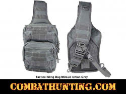 Urban Gray Tactical Sling Bag MOLLE
