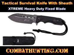 Tactical Survival Knife With Sheath MOLLE Compatible