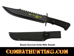 Don't Tread On Me Survival Knife With Belt Sheath