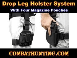 Drop Leg Holster With Magazine Holder/Pouch & Belt Tan/FDE