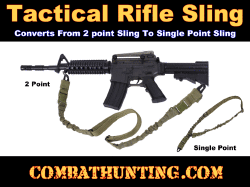 2-Point Tactical Sling Converts To Single Point Sling Olive Drab