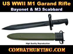 US WWII M1 Garand Rifle Bayonet & M3 Scabbard