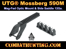 Mossberg 590M Mag-Fed Optic Mount 12 Gauge With Shell Holder