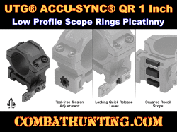 1 Inch Scope Rings For Picatinny Rail UTG® QR Low-Profile