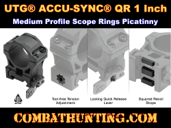 1 Inch Scope Rings For Picatinny Rail UTG® QR Medium Profile
