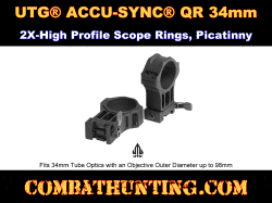 UTG ACCU-SYNC QR 34mm 2X-High Profile Rings Picatinny