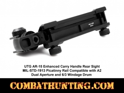 UTG AR-15 Enhanced Carry Handle Rear Sight Picatinny