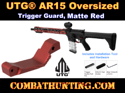 UTG AR15 Oversized Trigger Guard, Matte Red