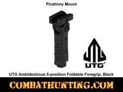 UTG Ambidextrous 5-position Foldable Foregrip Black