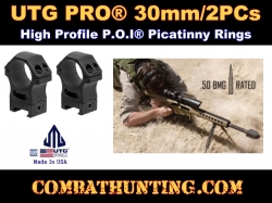 UTG PRO 30mm-2PCs High Profile P.O.I Picatinny Rings
