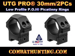 UTG PRO 30mm-2PCs Low Profile P.O.I Picatinny Rings