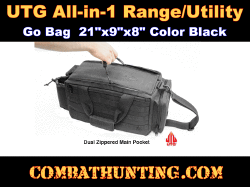 UTG All-in-1 Range / Utility Go Bag, 21"x9"x8" Black
