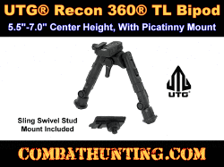 UTG Recon 360 TL Bipod 5.5"-7.0" Center Height Picatinny Mount