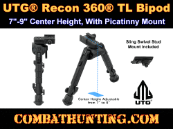 UTG Recon 360 TL Bipod 7"-9" Center Height Picatinny
