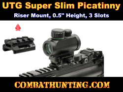UTG Super Slim Picatinny Riser Mount 0.75" Height 13 Slots
