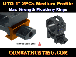UTG 1" Two Piece Medium Pro Max Strength Picatinny Rings 