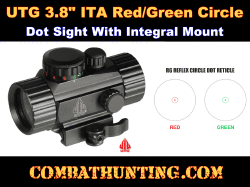 UTG 4" Compact ITA Red/Green Circle Dot Scope QD