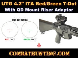 UTG 4.2" ITA Red/Green T-Dot with QD Mount, Riser Adaptor