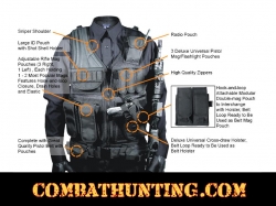 UTG 547 Law Enforcement Tactical Vest Right Handed Black 