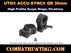 UTG ACCU-SYNC QR 30mm High Profile Scope Rings Picatinny