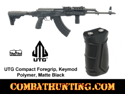 UTG Compact Foregrip Keymod Polymer Matte Black Vertical Grip